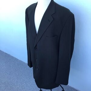 Givenchy Monsieur Men's Big and Tall 3 Button Black Blazer